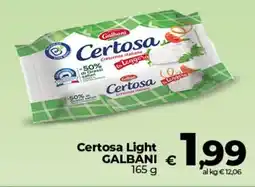 Coop Certosa Light GALBANI offerta