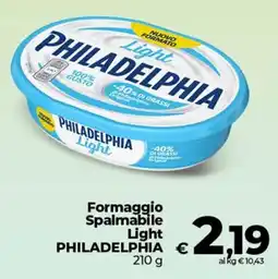 Coop Formaggio Spalmabile Light PHILADELPHIA offerta