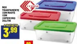 Risparmio Casa Box trasparente con ruote con coperchio offerta