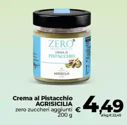 Coop Crema al Pistacchio AGRISICILIA zero zuccheri aggiunti offerta