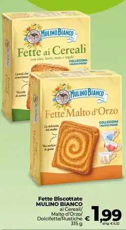 Coop Fette Biscottate MULINO BIANCO ai Cereali/ Malto d'Orzo/ Dolcifette/Rustiche offerta