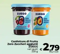 Coop Confetture di Frutta Zero Zuccheri aggiunti ZUEGG offerta
