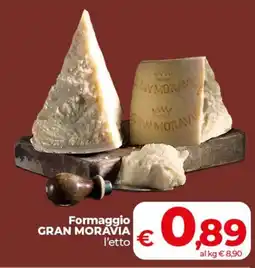 Coop Formaggio GRAN MORAVIA l'etto offerta