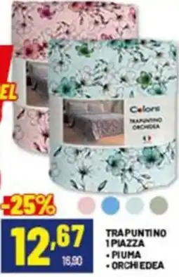 Risparmio Casa Trapuntino 1piazza piuma orchiedea offerta