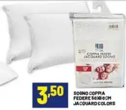 Risparmio Casa Sogno coppia federe 50x80cm JACQUARD COLORS offerta