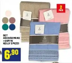 Risparmio Casa Set asciugamano +ospite kelly 2 pezzi offerta