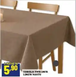 Risparmio Casa Tovaglia tinta unita loneta 140x170 offerta