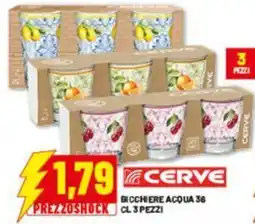 Risparmio Casa Cerve bicchiere acqua 36 prezzoshock offerta