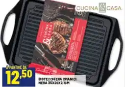 Risparmio Casa Cucina casa bistecchiera 2manici nera 35x20x2.1cm offerta