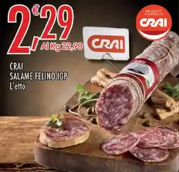 Crai Crai salame felino igp offerta