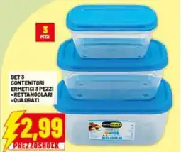 Risparmio Casa Gio'style set 3 contenitori ermetici offerta
