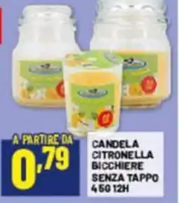 Risparmio Casa Citronella bicchiere senza tappo 450 12H offerta