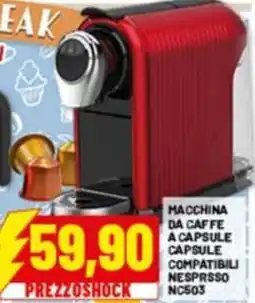 Risparmio Casa NECCHI MACCHINA DA CAFFE A CAPSULE CAPSULE COMPATIBILI NESPRSSO NC503 offerta