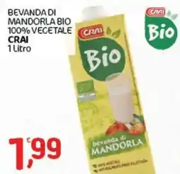 Crai Bevanda di mandorla bio 100% vecetale CRAI offerta