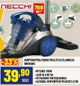 Risparmio Casa Necchi aspirapolvere multiciclonico NH3061 offerta