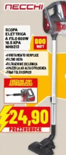 Risparmio Casa NЕССНІ SCOPA ELETTRICA A FILO 600W NH9213 offerta