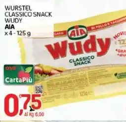 Crai Wurstel classico snack wudy AIA offerta
