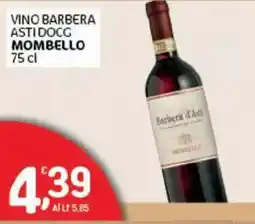 Crai Vino barbera asti docg MOMBELLO offerta
