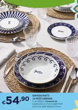 Progress Servizio piatti 18 pezzi sardinia offerta