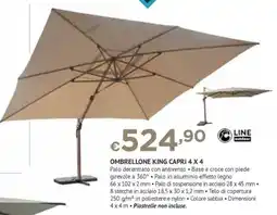 Progress Ombrellone king capri offerta