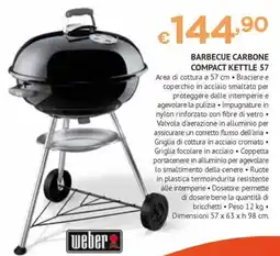 Progress Weber barbecue carbone compact kettle 57 offerta