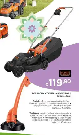 Progress Black+ decker tagliabordi + taglierba BEMW351GL2 offerta