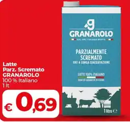 Coop Latte Parz. Scremato GRANAROLO 100% Italiano offerta
