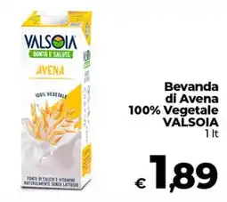 Coop Bevanda di Avena 100% Vegetale VALSOIA offerta