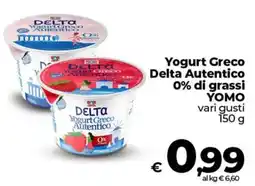 Coop Yogurt Greco Delta Autentico 0% di grassi YOMO offerta