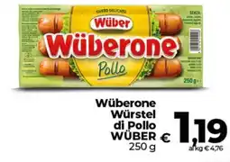 Coop Wüberone Würstel di Pollo WÜBER offerta