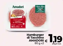 Coop Hamburger di Tacchino AMADORI offerta