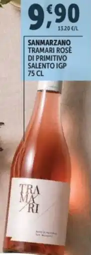 Deco Supermercati Sanmarzano tramari rose di primitivo salento igp offerta