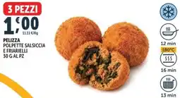 Deco Supermercati Pelizza polpette salsiccia e friarielli offerta