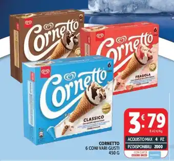 Deco Supermercati Cornetto 6 coni vari gusti offerta
