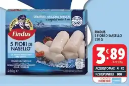 Deco Supermercati Findus 5 fiori di nasello offerta