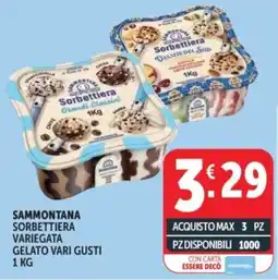 Deco Supermercati Sammontana sorbettiera variegata gelato offerta