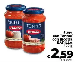 Coop Sugo con Tonno/ con Ricotta BARILLA offerta