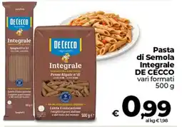 Coop Pasta di Semola Integrale DE CECCO offerta