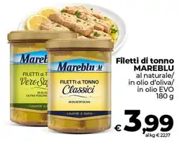 Coop Filetti di tonno MAREBLU al naturale/ in olio d'oliva/ in olio EVO offerta