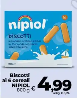 Coop Biscotti ai 6 cereali NIPIOL offerta