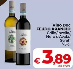 Coop Vino Doc FEUDO ARANCIO Grillo/Inzolia/ Nero d'Avola/ Syrah offerta