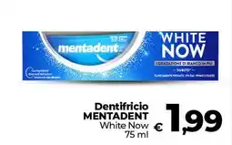 Coop Dentifricio MENTADENT White Now offerta