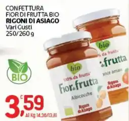 Crai Confettura fior di frutta bio RIGONI DI ASIAGO offerta