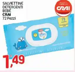Crai Salviettine detergenti bebè CRAI offerta