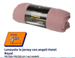 Action Lenzuolo in jersey con angoli Hotel Royal offerta