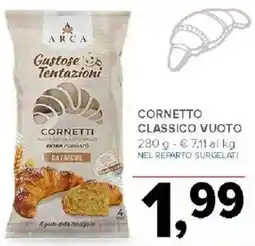 Todis Cornetto classico vuoto 280 g - € 7,11 al kg nel reparto surgelati offerta
