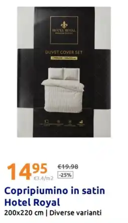 Action Copripiumino in satin Hotel Royal offerta