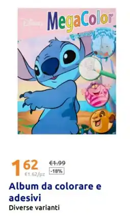 Action Album da colorare e adesivi offerta