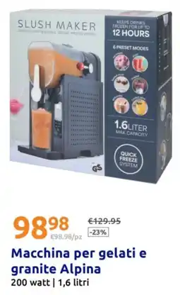 Action Macchina per gelati e granite Alpina offerta