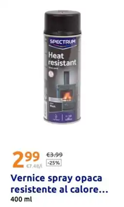 Action Vernice spray opaca resistente al calore offerta